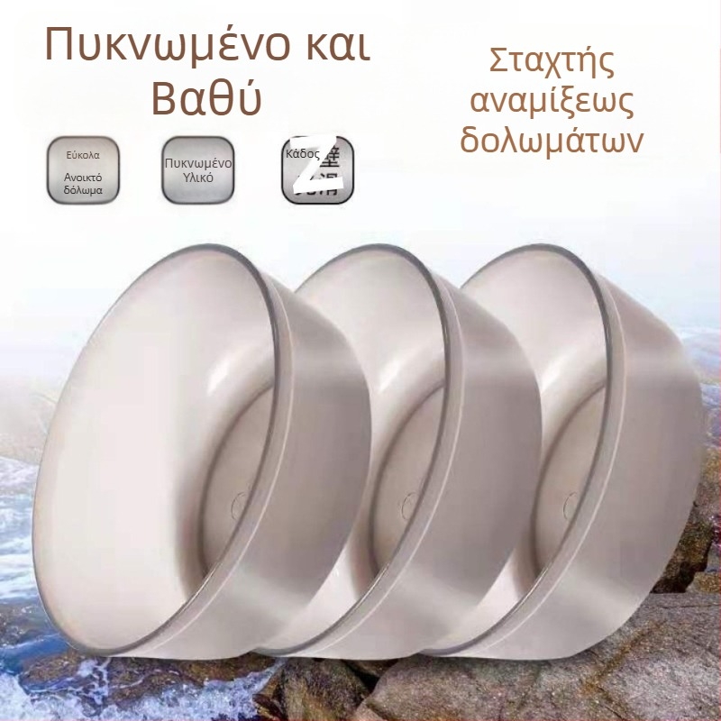 Πλαστικό Σετ τριών δοχείων ανάμειξης δολώματος για ψάρεμα, με πτυσσόμενο δίσκο δολώματος
