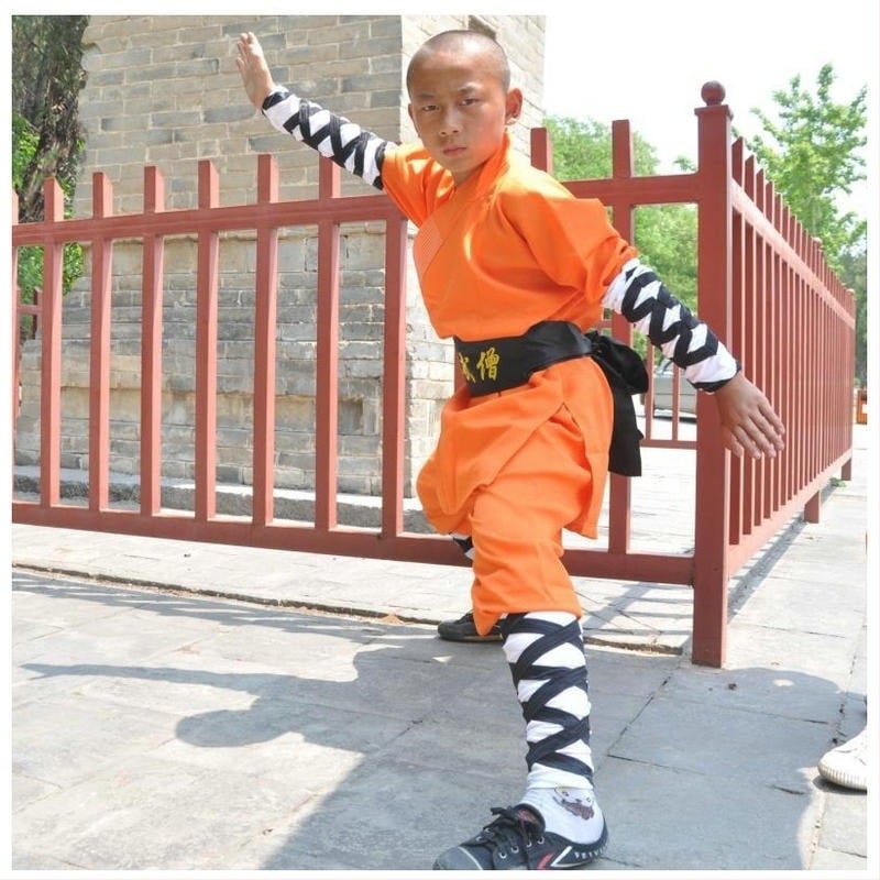 Παιδικό ρούχο Shaolin Wushu, unisex, σατέν ύφασμα (75% πολυεστέρας), επένδυση πολυεστέρα (85%), μονόχρωμο σχέδιο, για εμφανίσεις και προπόνηση Wushu