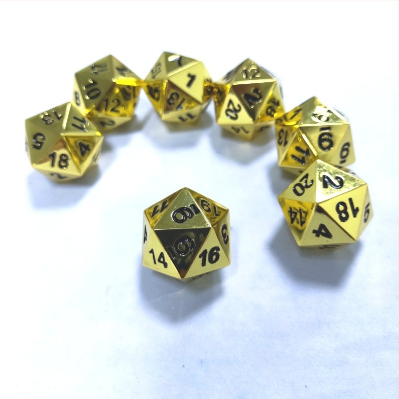 Ζάρια - 20 όψεων από κράμα ψευδάργύρου, ηλεκτροπλατιμένα, ορθογώνιο σχήμα, με προσαρμόσιμο λογότυπο