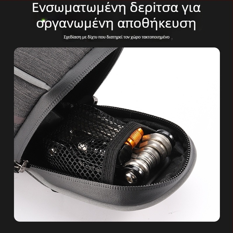 Western Rider 1,5L πίσω τσαντάκι ποδηλάτου για MTB/road ποδήλατα, με επένδυση, μοντέλο YP0707358, εξωτερικό ύφασμα κατιονικό καρέ, εσωτερικό Zen ύφασμα και μαργαριριώδες ύφασμα, προέλευση Zhejiang.