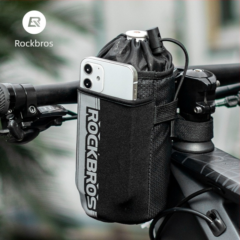 ROCKBROS Τσάντα ποδηλατικής φιάλης νερού, 1L, μοντέλο 30120001001, εξωτερικό 500D Oxford, εσωτερικό 210D επένδυση + PE βαμβάκι, ανακλαστική