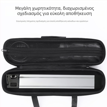 Θήκη αποθήκευσης μπαταρίας ηλεκτρικού ποδηλάτου, σκληρού περιβλήματος, PU/EVA, μοντέλο YP0707325, με εσωτερική επένδυση