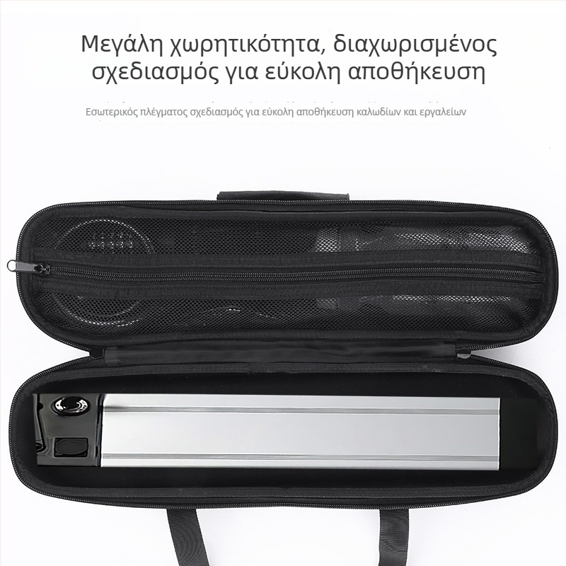 Θήκη αποθήκευσης μπαταρίας ηλεκτρικού ποδηλάτου, σκληρού περιβλήματος, PU/EVA, μοντέλο YP0707325, με εσωτερική επένδυση