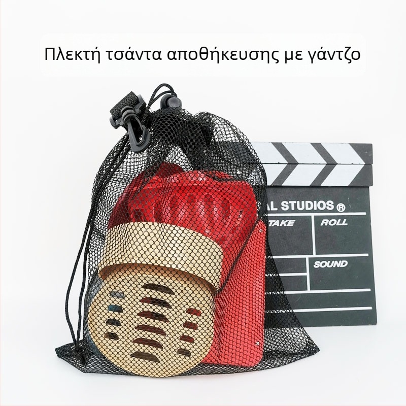 Πολυεστερική διχτυωτή τσάντα με κορδόνι για αποθήκευση κοχυλιών — Peng Huiming, στυλ Bundle Pocket, εκτύπωση silk screen, λογότυπο τυπωμένο