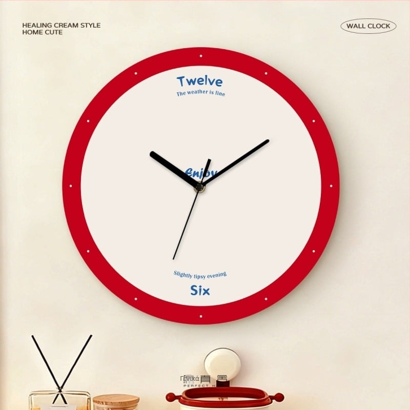 Ρολόι τοίχου σε στυλ καρτούν, με κίνηση δευτερολέπτων τύπου sweep, με δείκτη προβολής, μπαταρία, καντράν από ακρυλικό