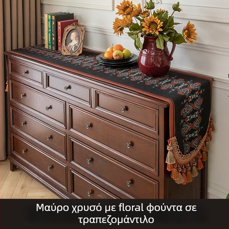 Διάδρομος τραπεζιού με γεωμετρικό αφηρημένο σχέδιο, πολυεστερικό ύφασμα για σαλόνι και υπνοδωμάτιο