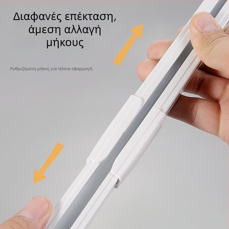 Αλουμινένιος τηλεσκοπικός σωλήνας κουρτινών, ευθεία ράγα, αόρατη κύλιση, αθόρυβη, μοντέλο 20/23