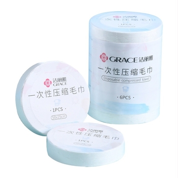 Μιας χρήσης συμπιεσμένη πετσέτα προσώπου από ινών φυτών, βάρος άνω των 50 g, μάρκα Grace/Jielia, κατάλληλη για ταξίδια και ξενοδοχεία, φορητή τετράγωνη πετσέτα