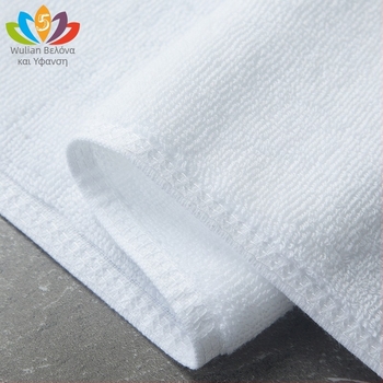 Πετσέτες ξενοδοχείου – 100% βαμβάκι, 150 g, 32s μονόκλωνο νήμα, ραφή περιμέτρου, σπειροειδείς ίνες