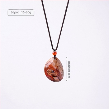 Κολιέ από αγκάτη κρύσταλλο - Appen Crystal Crafts, φυσικός αγκάτης, κρύσταλλος λίθος, μοντέρνος μινιμαλιστικός σχεδιασμός, συσκευασία σε PP σακούλα