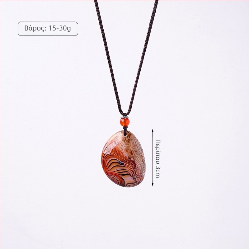 Κολιέ από αγκάτη κρύσταλλο - Appen Crystal Crafts, φυσικός αγκάτης, κρύσταλλος λίθος, μοντέρνος μινιμαλιστικός σχεδιασμός, συσκευασία σε PP σακούλα