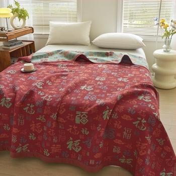 Κουβέρτα από 100% βαμβάκι με τρεις στρώσεις γάζας, πετσέτας, 240 g, κινεζικό στυλ
