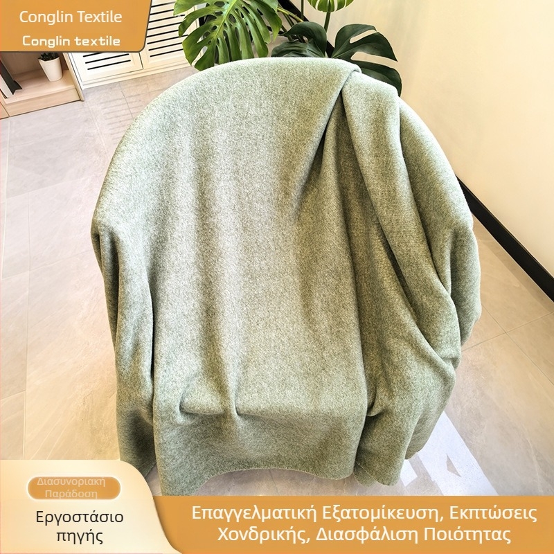 Jungle 420 g διπλής όψεως φλις κουβέρτα από πολυεστέρα, μονόχρωτη, για γραφείο και οικιακή χρήση, όλες τις εποχές, βορειοευρωπαϊκό στυλ