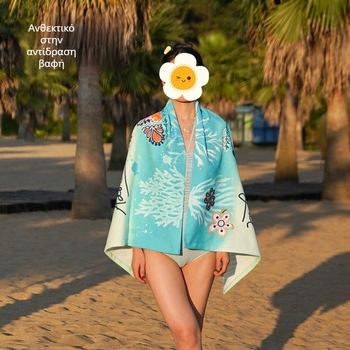 Πετσέτα παραλίας από microfiber με εκτύπωση αστερίας, γρήγορο στέγνωμα, 150D νήμα, βάρος 200–300 g, εξατομικεύσιμη