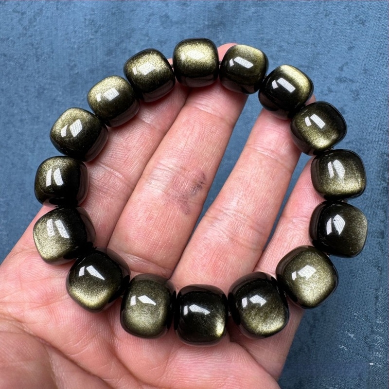 Βραχιόλι από οψιδιανό — χειροποίητο, γεωμετρικό σχήμα, unisex στυλ, DIY αξεσουάρ για χάντρες