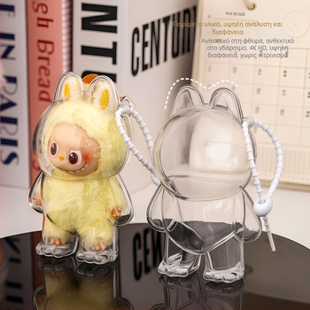 Independent Labubu 4.0 προστατευτικό περίβλημα σκόνης για κούκλα, PC υλικό, εκτύπωση λογότυπου, προσαρμοσμένη επεξεργασία, BG0014