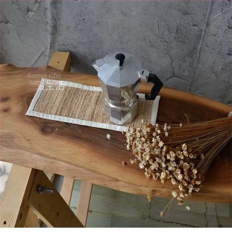 Ramie Tea Table Mat και Table Runner, Νέο Κινεζικό Στυλ, Χειροποίητο, 95% Ramie με 5% Cotton