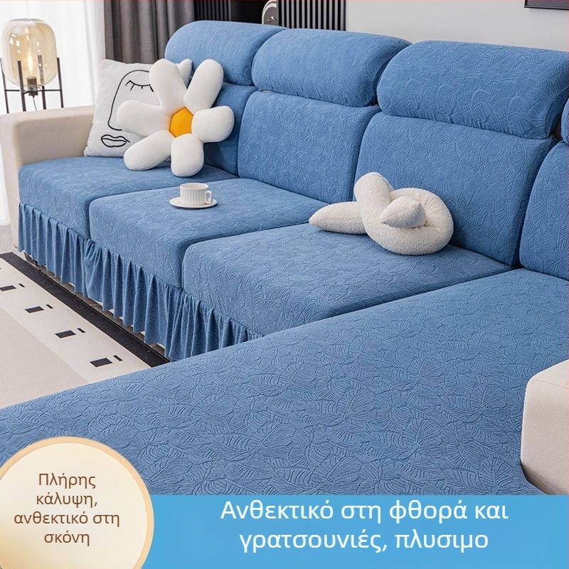 Κάλυμμα καναπέ – πολυεστέρας με ριγέ σχέδιο, για όλες τις εποχές, αντιολισθητικό, παχύ, προστατευτικό κάλυμμα κατά της σκόνης για καναπέδες γενικής χρήσης, Σκανδιναβικό στυλ