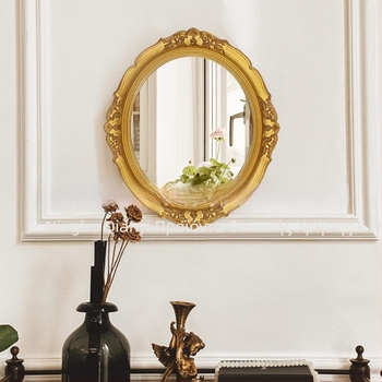 Ρετρό μεταλλικό τοίχικο καθρέφτης από σίδηρο — Qianyi, διακοσμητικό τοίχου για σαλόνι, υπνοδωμάτιο και διάδρομο