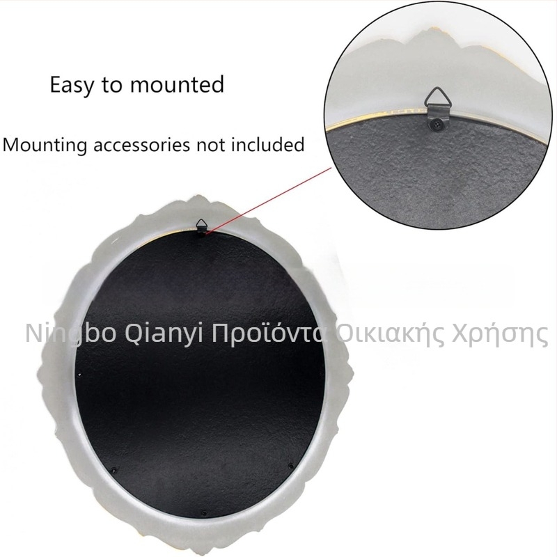 Ρετρό μεταλλικό τοίχικο καθρέφτης από σίδηρο — Qianyi, διακοσμητικό τοίχου για σαλόνι, υπνοδωμάτιο και διάδρομο