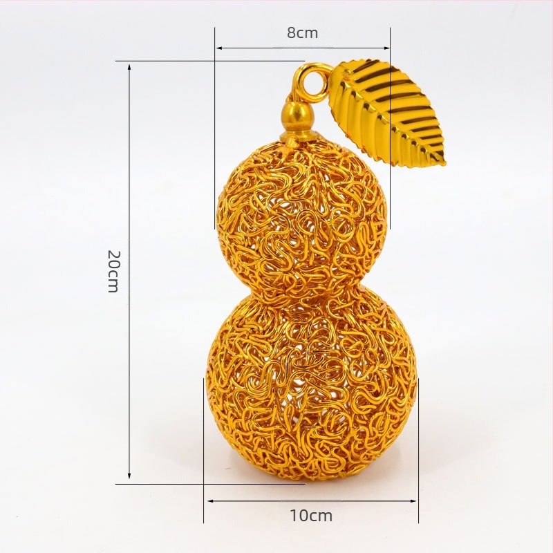 Μεταλλικό διακοσμητικό κολοκύθα με αλουμινένιο σύρμα, χειροποίητο, στυλ Νέο Κινέζικο, κατάλληλο δώρο για νέο σπίτι