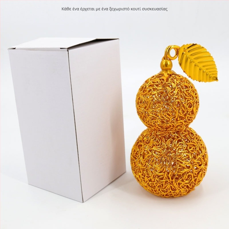 Μεταλλικό διακοσμητικό κολοκύθα με αλουμινένιο σύρμα, χειροποίητο, στυλ Νέο Κινέζικο, κατάλληλο δώρο για νέο σπίτι