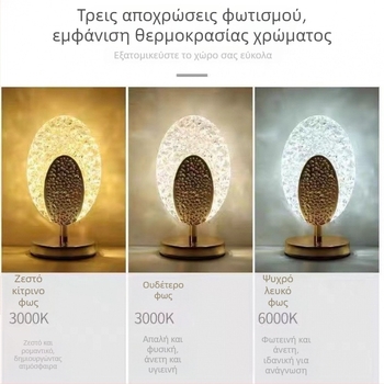 Επιτραπέζιο φωτιστικό με νυχτερινό LED φως και ατμοσφαιρικό φως, μοντέλο AL7552, μέγιστο 36V, μοντέρνος μινιμαλιστικός σχεδιασμός