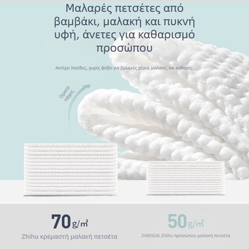 Μονόχρηστα πανάκια προσώπου Plant Protection, 100 φύλλα, 6 συσκευασίες; 70% βισκόζη + 30% πολυεστέρας; κωδικός κατασκευαστή 8474372; GB15979 πρότυπο