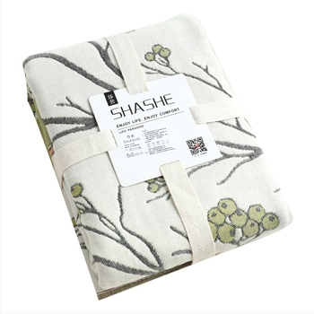 Κάλυμμα μαξιλαριού από γάζα έξι στρώσεων, καλοκαιρινό στυλ ιαπωνικού ύφους, ευρωπαϊκό σχέδιο, για μονό ή ζευγαρωμένη χρήση