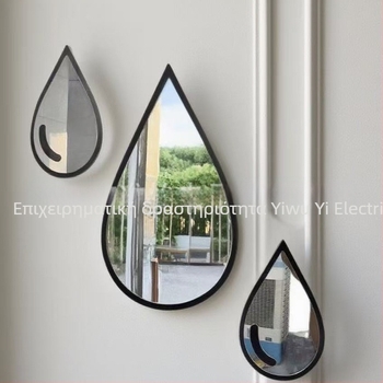 Ακρυλικός αυτοκόλλητος τοίχος καθρέφτης, απλός σχεδιασμός, 1 τεμάχιο, διακοσμητικό για σαλόνι, υπνοδωμάτιο, γραφείο, μπάνιο