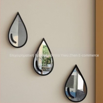 Ακρυλικός αυτοκόλλητος τοίχος καθρέφτης, απλός σχεδιασμός, 1 τεμάχιο, διακοσμητικό για σαλόνι, υπνοδωμάτιο, γραφείο, μπάνιο