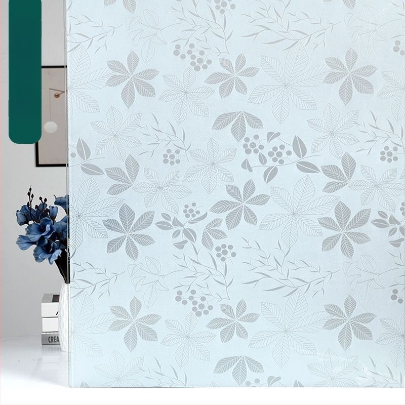 Μεμβράνη παραθύρων από PVC, αυτοκόλλητη, ματ με σχέδιο φυτών, απλός και μοντέρνος στυλ, 1 τεμάχιο