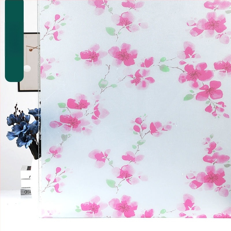 Μεμβράνη παραθύρων από PVC, αυτοκόλλητη, ματ με σχέδιο φυτών, απλός και μοντέρνος στυλ, 1 τεμάχιο