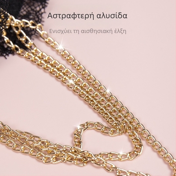 Επίθεμα στήθους PU δαντελένιο με μεταλλική αλυσίδα, επαναχρησιμοποιούμενο, αόρατο χωρίς ραφές