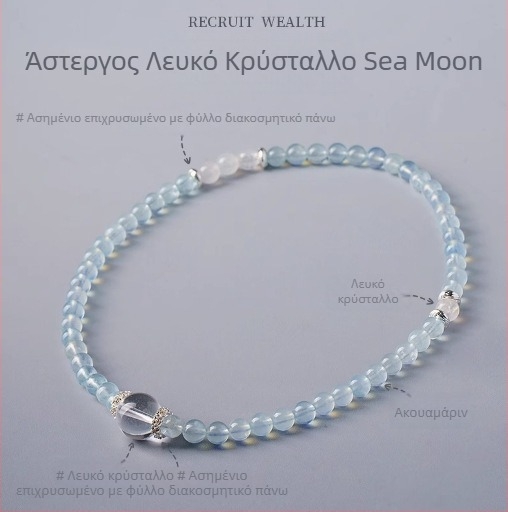 Βραχιόλι από κρύσταλλο με διπλό κύκλο, χειροποίητο, unisex μόδας Xuanyan