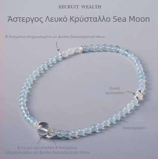 Βραχιόλι από κρύσταλλο με διπλό κύκλο, χειροποίητο, unisex μόδας Xuanyan