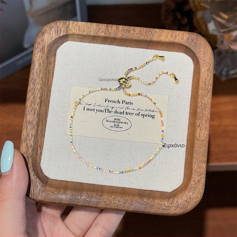 Γεωμετρικό βραχιόλι από χαλκό με ηλεκτροπλατίωση, γυναικείο φρέσκο στυλ, καλοκαίρι 2025