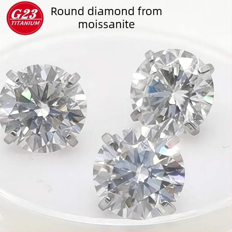 Γεωμετρικά σκουλαρίκια για αυτιά και για piercing στα χείλη από κράμα τιτανίου G23, τετρά αρπάγες, γυαλιστερή επιφάνεια