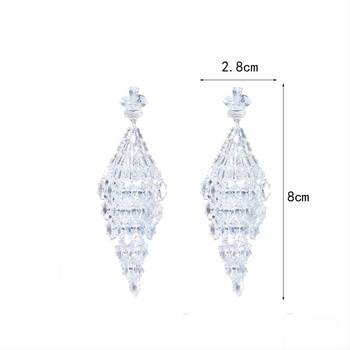 Γυναικεία κορώνα από ζιρκόν – Μεταλλική Κ9 Κορώνα για τα μαλλιά με λευκά κρύσταλλα