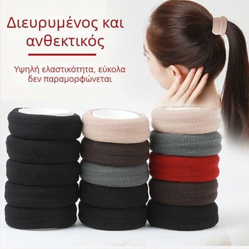 Λαστιχάκι μαλλιών από βαμβάκι, χειροποίητο, κορεατικό στυλ με υψηλή ελαστικότητα, χωρίς ένθετα