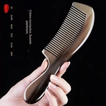 Χτενάκι μαλλιών από φυσικό κέρας, παχύτερος σχεδιασμός, για μακριά μαλλιά γυναικών; οικιακή χρήση; μασάζ κεφαλής και θεραπεία με μεσημβρινούς για άνδρες