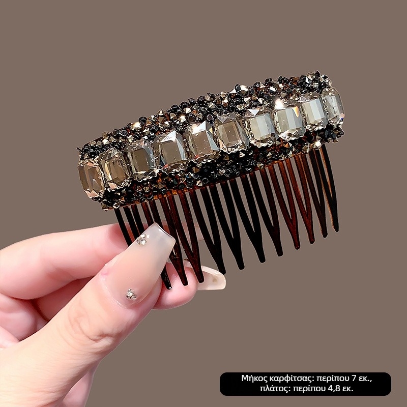 Χτένα μαλλιών με στρας, κορεατικού στυλ, με αντιολισθητικά δόντια, γυναικείο αξεσουάρ για οργάνωση μαλλιών — καλοκαίρι 2025