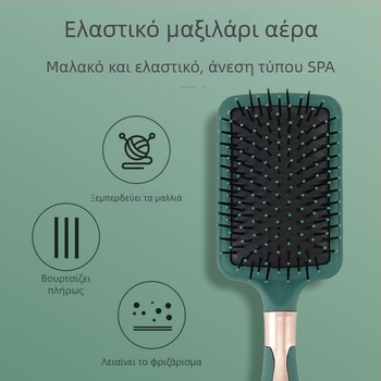 Dr. Fat Χτένα για μπούκλες με εσωτερικό κύλινδρο και περιστρεφόμενη ρόδα, χτένα με αερόμαξιλάρι για styling μαλλιών, οικιακή χρήση
