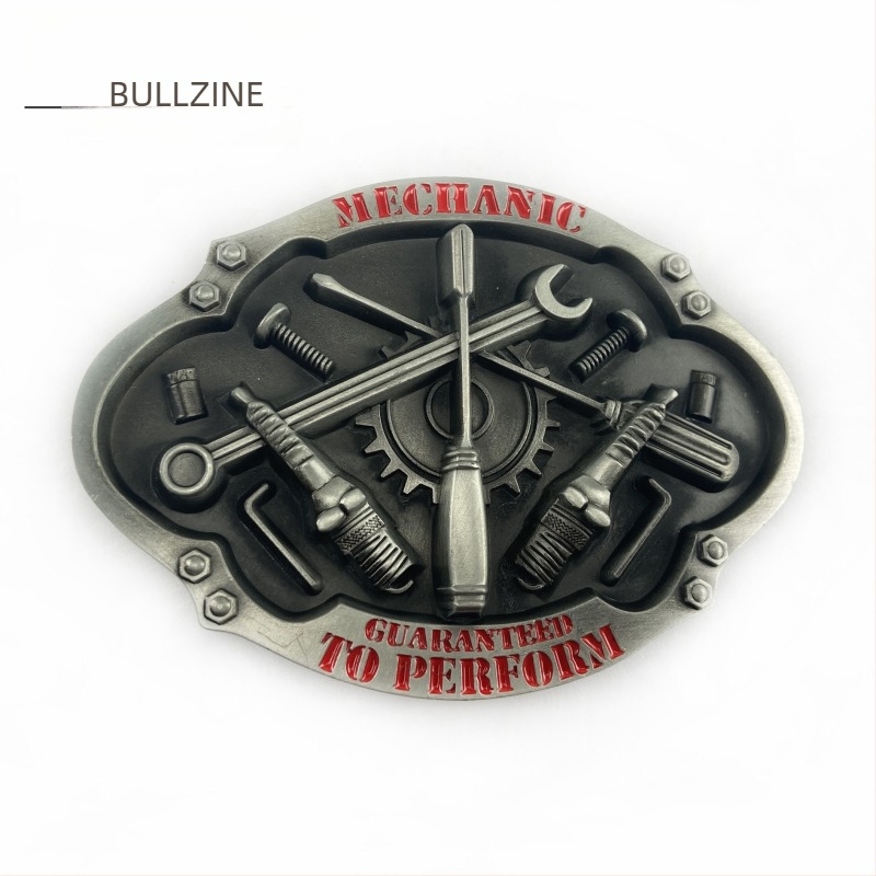 BULLZINE αγκράφα ζώνης από κράμα, λεία σχεδίαση, στυλ δυτικού καουμπόι, κατάλληλη για υπαίθριες δραστηριότητες