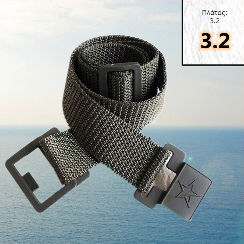Πλεκτή εξωτερική ζώνη, unisex τακτική ζώνη από καμβά με πλαστικό κούμπωμα, πλάτος 2–4 cm, άνοιξη 2024