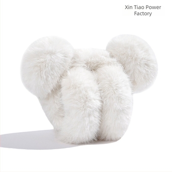 Earmuffs με γούνινο σχέδιο αρκουδάκι – Κορεατικού στιλ, διπλωτά, unisex, ενήλικοι, για χειμώνα, ζεστασιά και προστασία από τον άνεμο