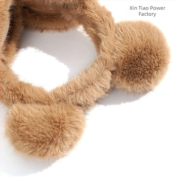 Earmuffs με γούνινο σχέδιο αρκουδάκι – Κορεατικού στιλ, διπλωτά, unisex, ενήλικοι, για χειμώνα, ζεστασιά και προστασία από τον άνεμο