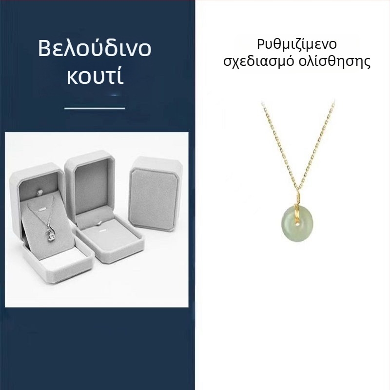 Unisex κολιέ με γεωμετρικό κρεμαστό, χειροποίητο, κρεμαστό από 18K χρυσό, αλυσίδα από χαλκό με ζιρκόν