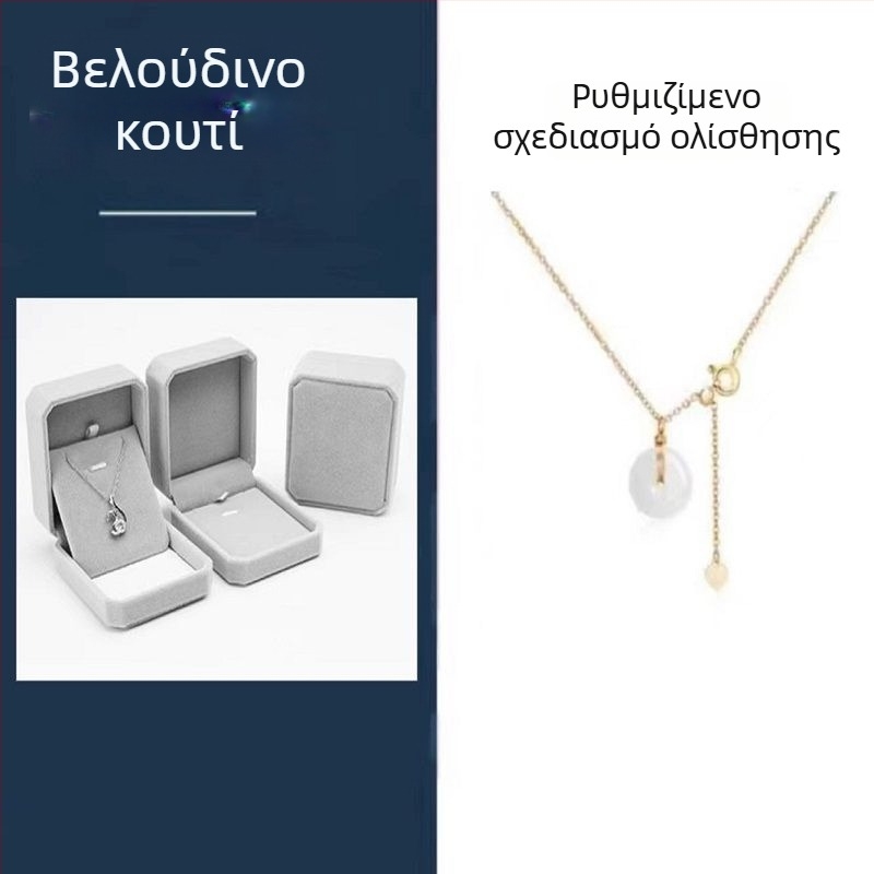 Unisex κολιέ με γεωμετρικό κρεμαστό, χειροποίητο, κρεμαστό από 18K χρυσό, αλυσίδα από χαλκό με ζιρκόν