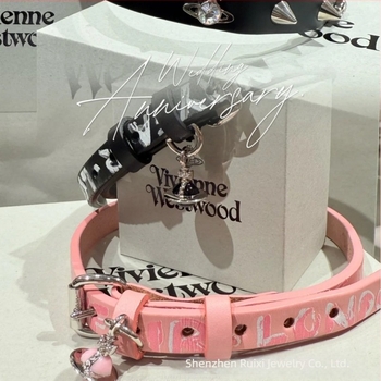 Choker από χαλκό με κρεμαστό από δερμάτινο σχοινί, τρισδιάστατο σχέδιο Saturn, γλυκό και τολμηρό στυλ